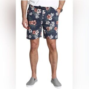 Jachs Red and White Hybrid Shorts with‎ Elastic Waist